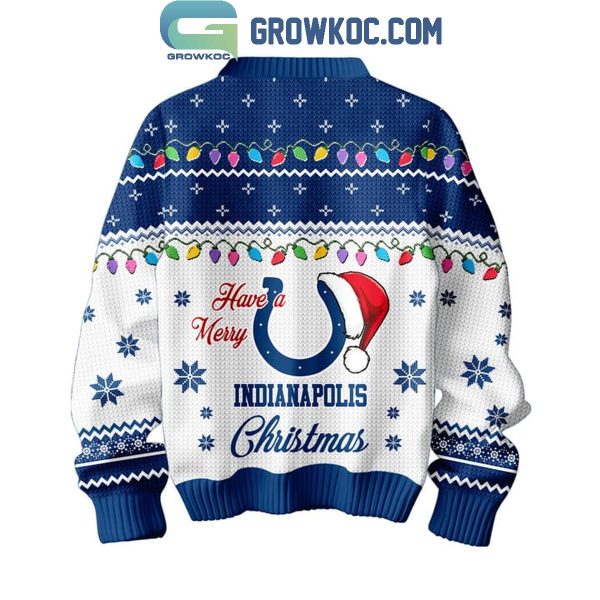 Indianapolis Colts Family Have A Merry Christmas 2024 Ugly Sweater