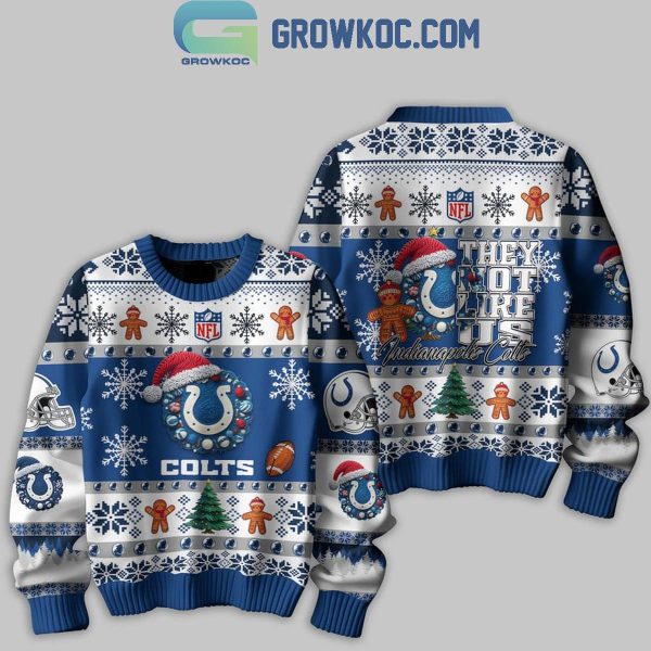 Indianapolis Colts They Not Like Us Christmas Happy Holidays Ugly Sweater