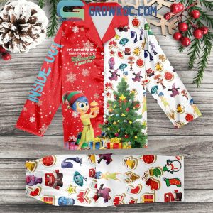 Inside Out Christmas It’s Better To Give Than To Receive Polyester Pajamas Set