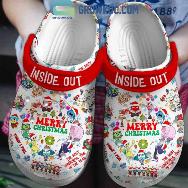 Inside Out Disney Merry Christmas And Happy New Year 2025 Crocs Clogs