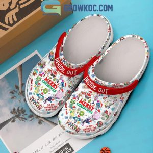 Inside Out Disney Merry Christmas And Happy New Year 2025 Crocs Clogs