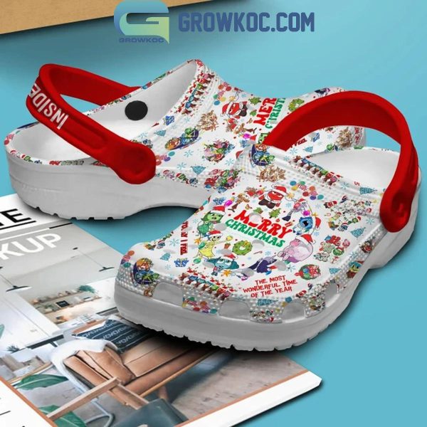 Inside Out Disney Merry Christmas And Happy New Year 2025 Crocs Clogs