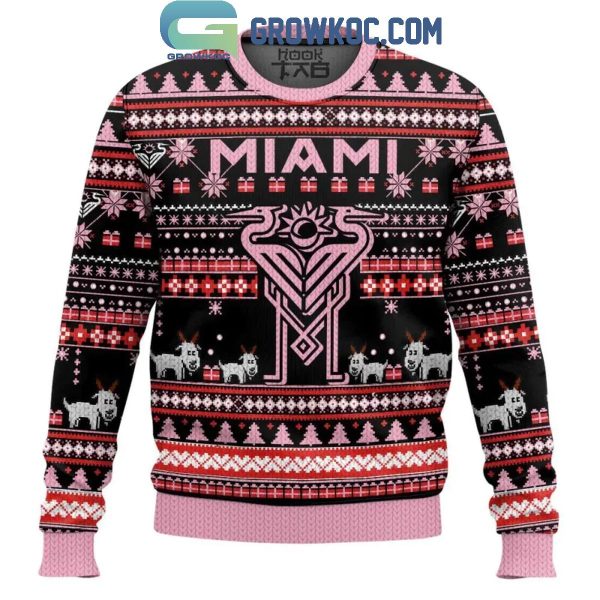 Inter Miami Soccer Club Christmas Personalized Ugly Sweater