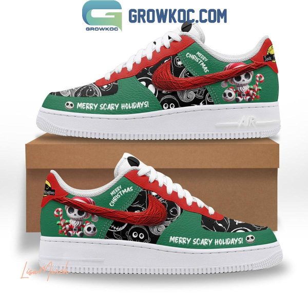 Jack Skellington Merry Christmas Merry Scary Holidays Air Force 1 Shoes