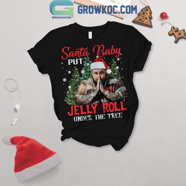 Jelly Roll Is Under The Tree Merry Christmas Fleece Pajamas Set