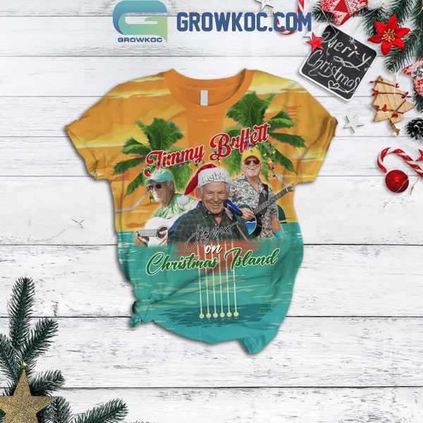 Jimmy Buffett Blame It On Jimmy Christmas Fleece Pajamas Set