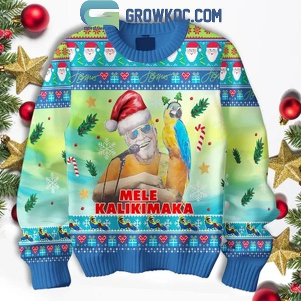 Jimmy Buffett Mele Kalikimaka Christmas 2024 Santa Ugly Sweater