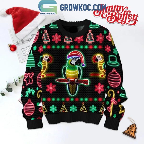 Jimmy Buffett Merry Buffettmas Celebrating 2024 Christmas Lights Ugly Sweater