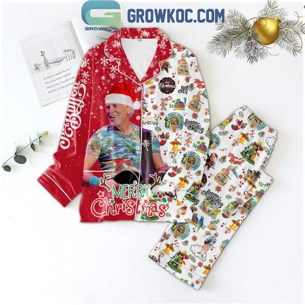 Jimmy Buffett Merry Christmas And Happy New Year 2025 Polyester Pajamas Set