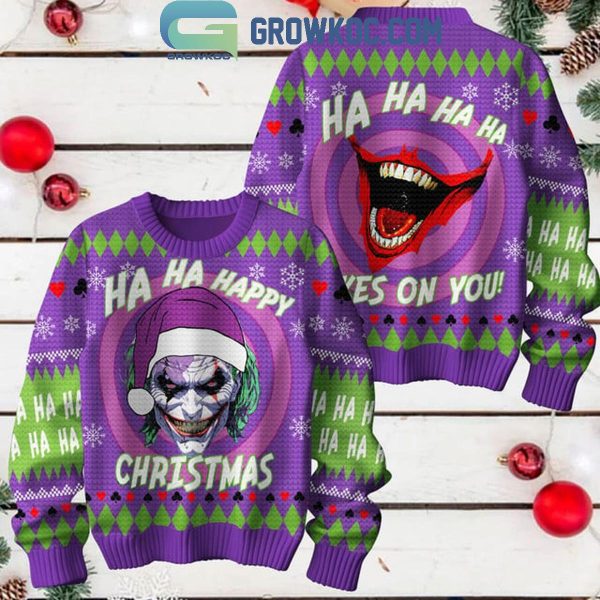 Jokers DC Comics Happy Christmas Hahaha Jokes On You Ugly Sweater