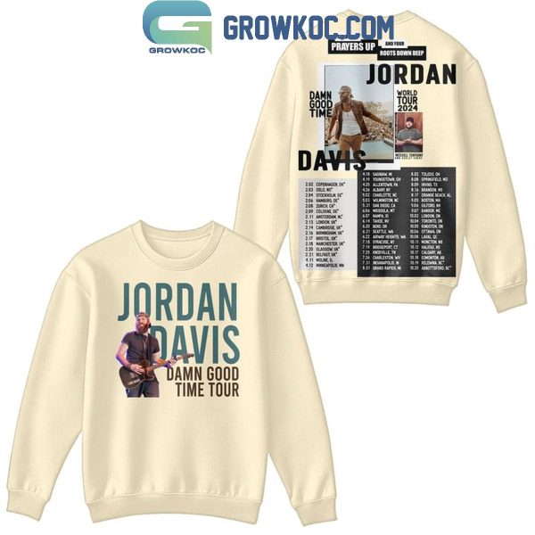 Jordan Davis Damn Good Time World Tour 2024 Hoodie T-Shirt