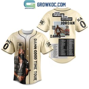 Jordan Davis Damn Good Time World Tour 2024 Personalized Baseball Jersey