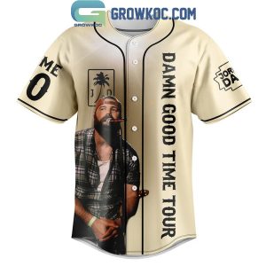 Jordan Davis Damn Good Time World Tour 2024 Personalized Baseball Jersey