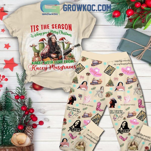 Kacey Musgraves Wishing You A Merry Christmas 2024 Fleece Pajamas Set