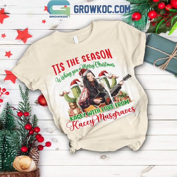 Kacey Musgraves Wishing You A Merry Christmas 2024 Fleece Pajamas Set