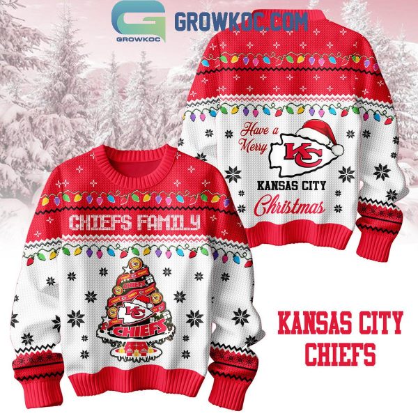 Kansas City Chiefs Family Have A Merry Christmas 2024 Ugly Sweater