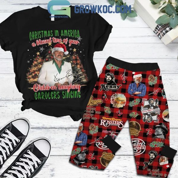 Kenny Rogers Christmas In America A Bless 2024 Fleece Pajamas Set