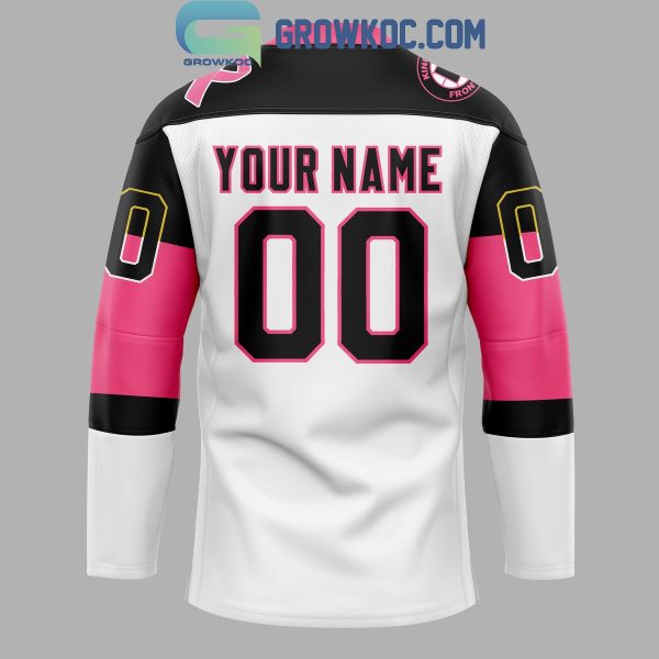 Kingston Frontenacs Pink In The Rink Cancer Awareness Personalized Hockey Jersey