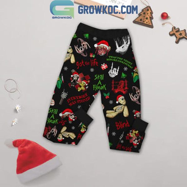 Korn A Very Korn Kristmas Christmas Holidays Fleece Pajamas Set Long Sleeve