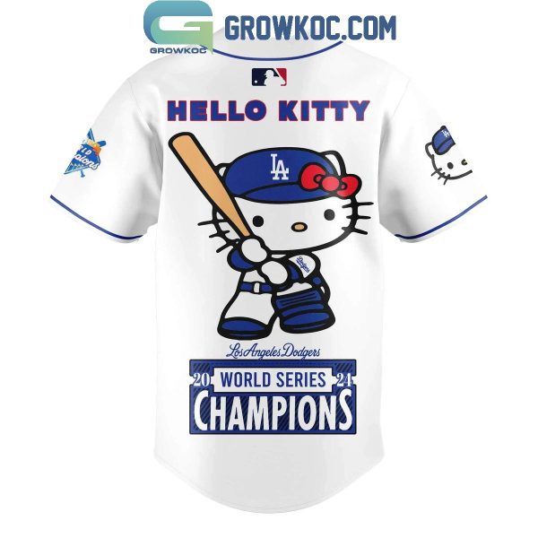 LA Dodgers World Series Champions 2024 Hello Kitty 50th Anniversary Baseball Jersey