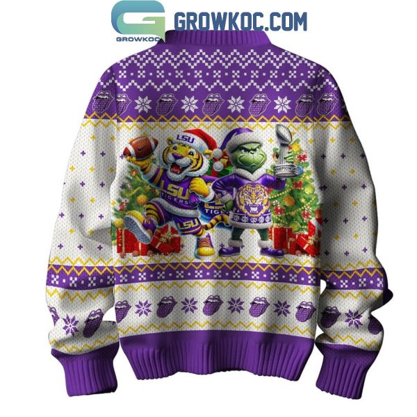 LSU Tigers Victory Under The Mistletoe Go Tigers Christmas Ugly Sweater