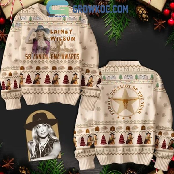 Lainey Wilson 58th CMA Awards Female Vocalist Of The Year Christmas Ugly Sweater