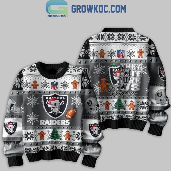 Las Vegas Raiders 2024 They Not Like Us Raiders Christmas Ugly Sweater