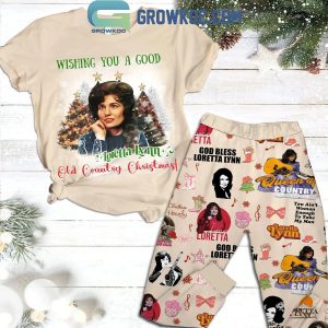 Loretta Lynn Wishing You A Good Ola Country Christmas Fleece Pajamas Set