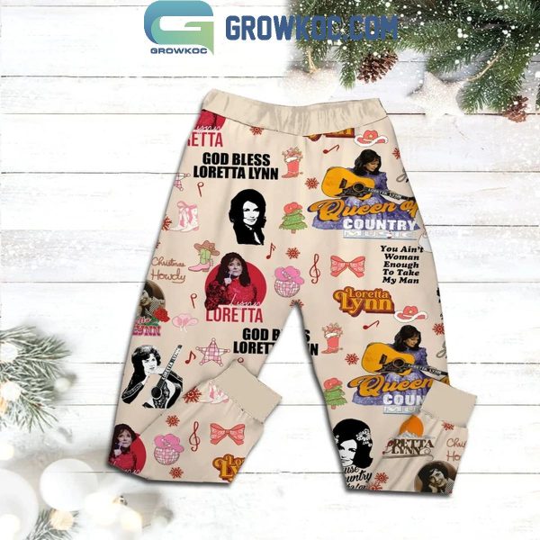 Loretta Lynn Wishing You A Good Ola Country Christmas Fleece Pajamas Set