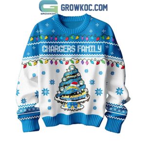 Los Angeles Chargers Family Have A Merry Christmas 2024 Ugly Sweater