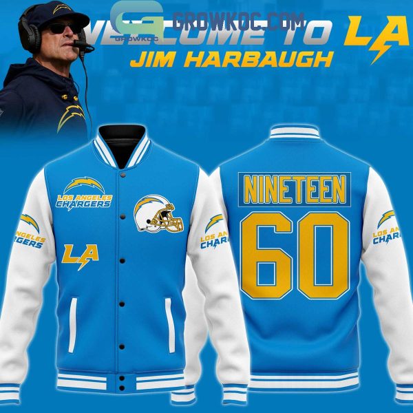 Los Angeles Chargers Jim Harbaugh Est 1960 Nineteen 2024 Baseball Jacket