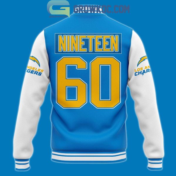 Los Angeles Chargers Jim Harbaugh Est 1960 Nineteen 2024 Baseball Jacket