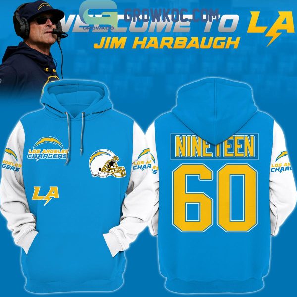 Los Angeles Chargers Jim Harbaugh Est 1960 Nineteen 2024 Hoodie T-Shirt