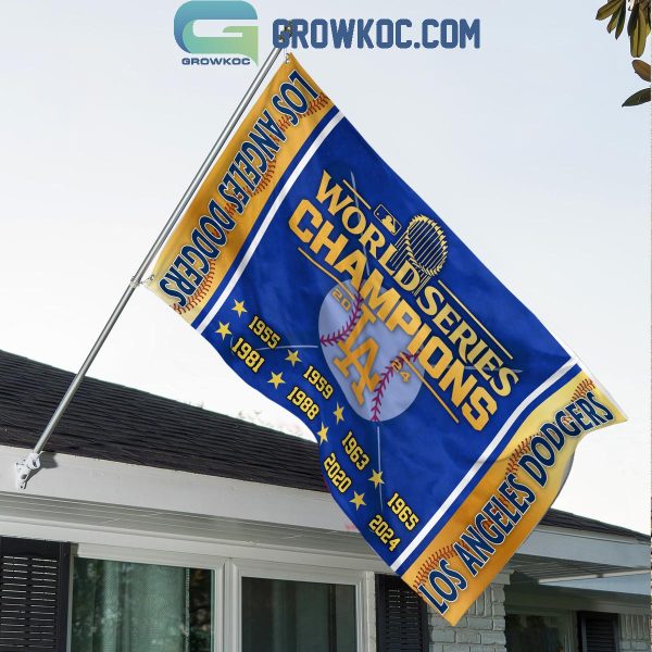 Los Angeles Dodgers 2024 World Series Champions 8 Times House Garden Flag