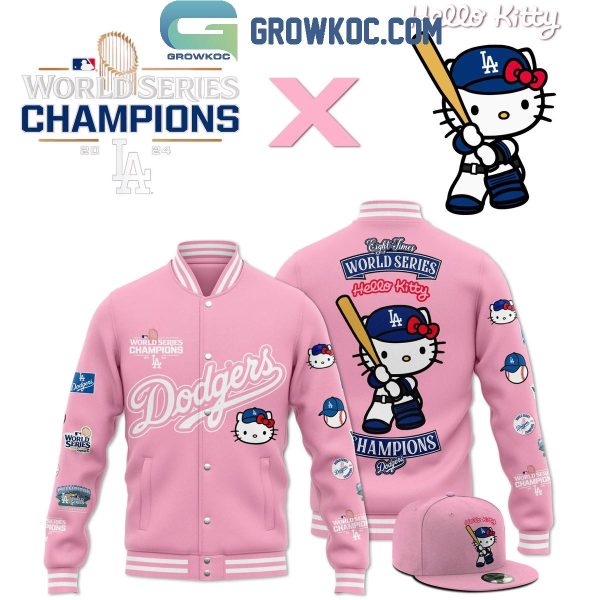 Los Angeles Dodgers 2024 World Series Champions Hello Kitty Baseball Jacket