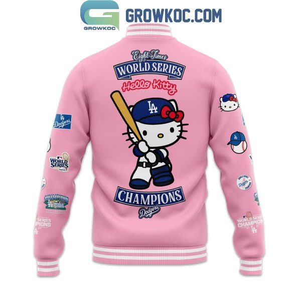 Los Angeles Dodgers 2024 World Series Champions Hello Kitty Baseball Jacket