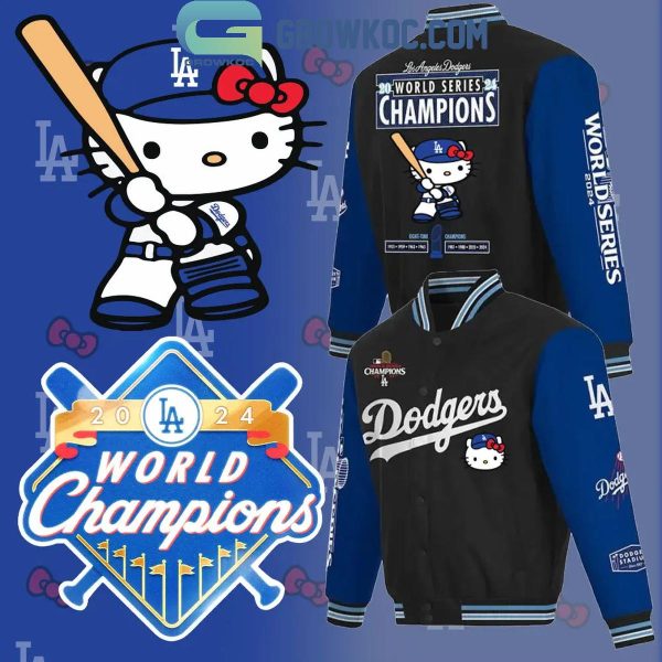 Los Angeles Dodgers Hello Kitty World Series Champions 2024 Baseball Jacket