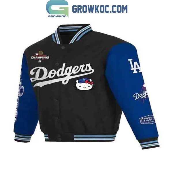 Los Angeles Dodgers Hello Kitty World Series Champions 2024 Baseball Jacket