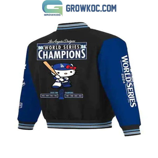 Los Angeles Dodgers Hello Kitty World Series Champions 2024 Baseball Jacket