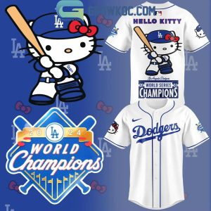 Los Angeles Dodgers Hello Kitty World Series Champions 2024 Baseball Jersey