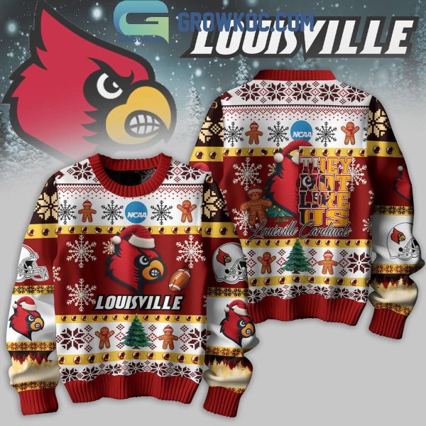 Louisville Cardinals Football They Not Like Us Christmas Ugly Sweater