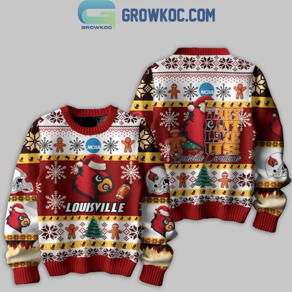 Louisville Cardinals Football They Not Like Us Christmas Ugly Sweater