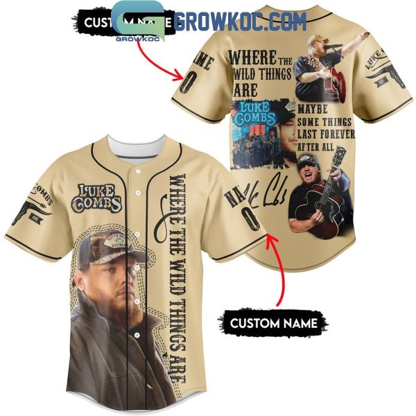 Luke Combs Where The Wild Things Are 2024 Personalized Baseball Jersey