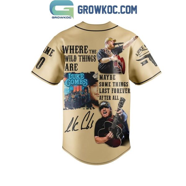 Luke Combs Where The Wild Things Are 2024 Personalized Baseball Jersey