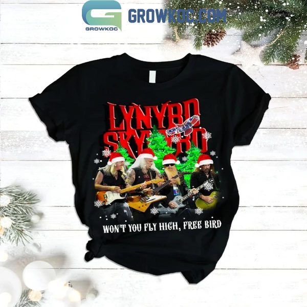 Lynyrd Skynyrd Won’t You Fly High Free Bird In Christmas Fleece Pajamas Set