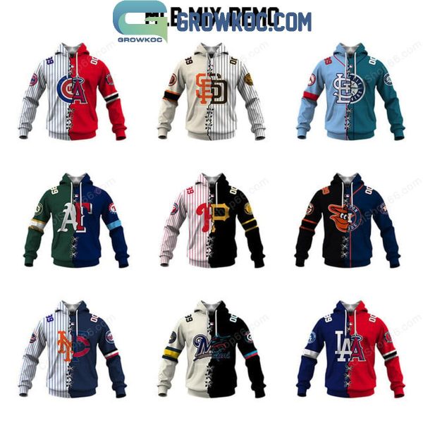 MLB Mix 2 Team Choose Your Style Personalized Hoodie T-Shirt