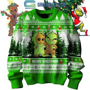 Marvel And The Grinch I Am Groot Merry Christmas Ugly Sweater