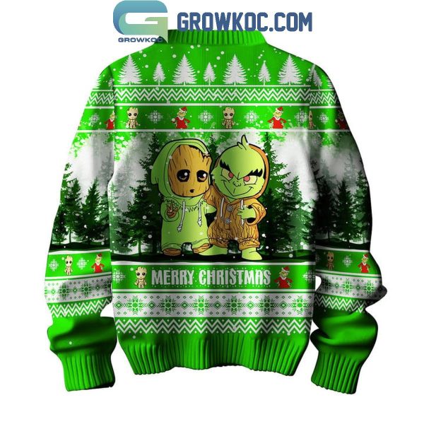 Marvel And The Grinch I Am Groot Merry Christmas Ugly Sweater