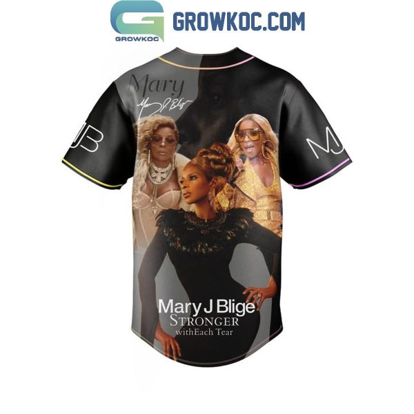 Mary J Blige Stronger With Each Other Hall Of Fame 2024 Rock And Roll Baseball Jersey