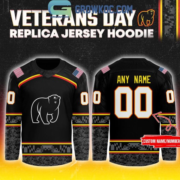 Maryland Black Bears Veterans Day Military Appreciation Personalized Hockey Jersey